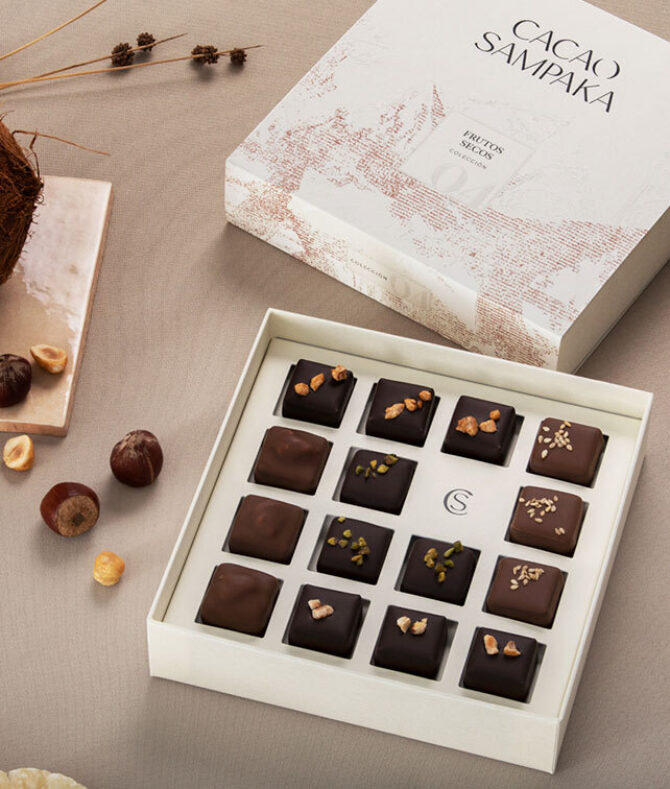 caja de bombones cacao sampaka