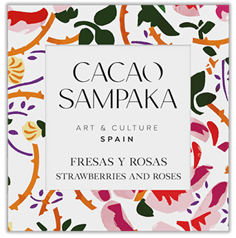 pieza fresas y rosas