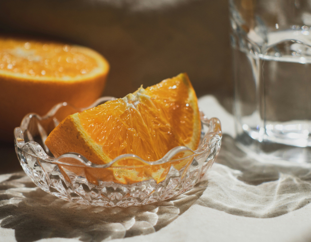 tiras de naranja y chocolate